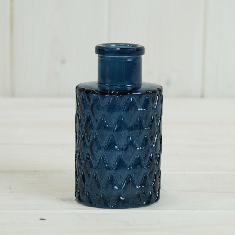 Blue Mini Geometric Glass Bottle detail page